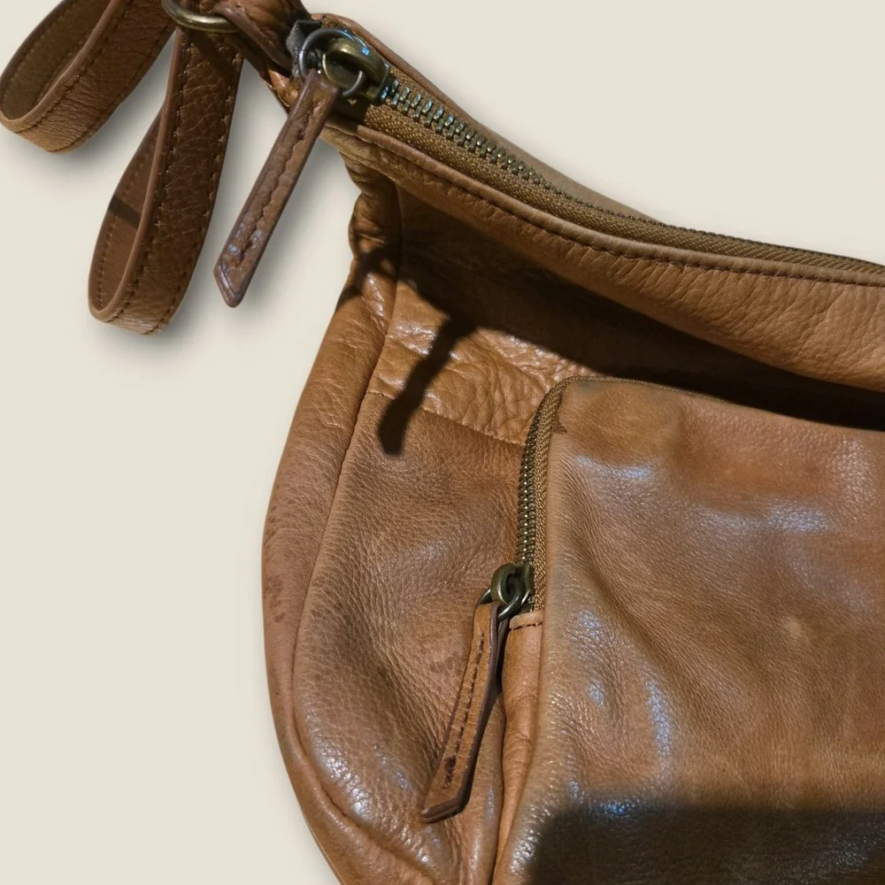 Vintage Margot New York Leather Hobo Bag 2000s 13x13